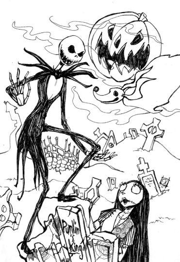 Jack The Pumpkin King Coloring Pages part 1